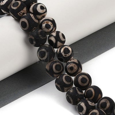 Tibetan Style dZi Beads G-K166-02-12mm-L3-01-1