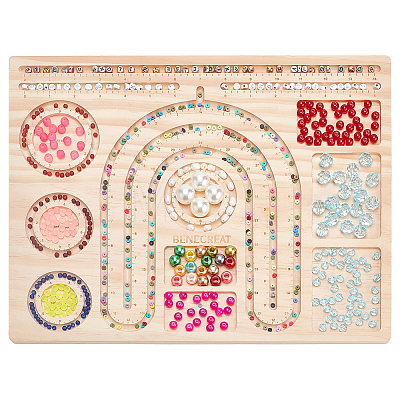 Wooden Bead Design Boards ODIS-WH0025-144C-1