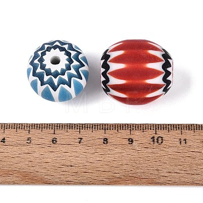 Handmade Millefiori Glass Rondelle Beads LA-N002-36B-1