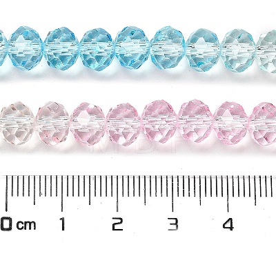 Transparent Painted Glass Beads Strands DGLA-A034-T8mm-A21-1