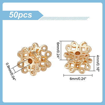 Brass Double Bead Caps KK-DC0001-52-1