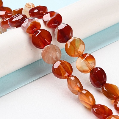 Natural Red Agate Beads Strands G-K357-B02-01-1