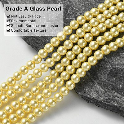 Grade A Glass Pearl Beads HY-J001-4mm-HX013-1