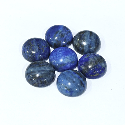 Dyed Natural Lapis Lazuli Gemstone Dome/Half Round Cabochons G-J330-06-30mm-1