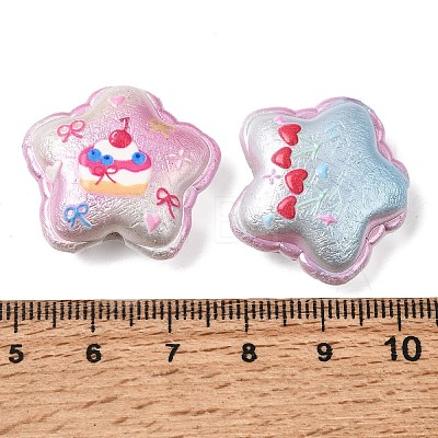 Printed CCB Plastic Beads PL-CBA2450-07-1