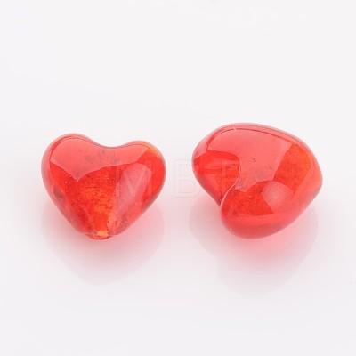 Valentine Gifts for Her Ideas Handmade Silver Foil Glass Beads X-FOIL-R050-12x8mm-1-1