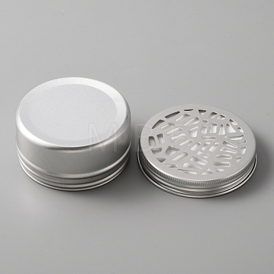 Aluminium Shallow Round Candle Tins AJEW-WH0312-59C-1