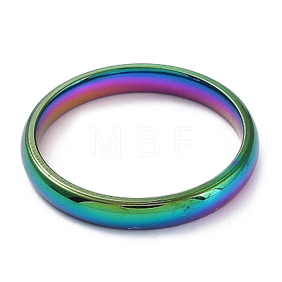 Ion Plating(IP) 304 Stainless Steel Flat Plain Band Rings STAS-I160-D-22mm-M-1