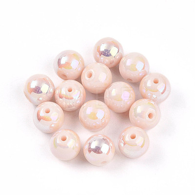 Electroplate Pearlized Glass Pearl Beads EGLA-T021-14C-08-1