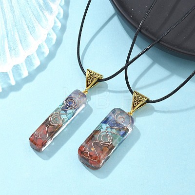2Pcs 2 Styles Chakra Jewelry NJEW-SZ0001-05-1