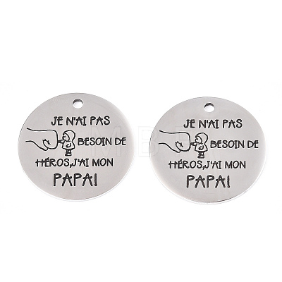 Non-Tarnish 201 Stainless Steel Pendants LS-STAS-T064-38P-13-1