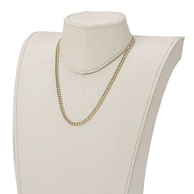Brass Curb Chain Necklaces NJEW-JN03097-01-1