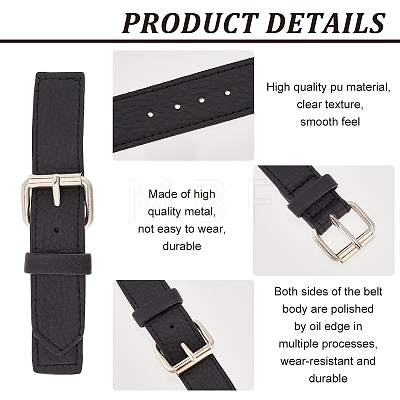 6 Sets PU Leather Buckles FIND-FG0002-24-1