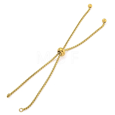 Ion Plating(IP) 304 Stainless Steel Box Chain Slider Bracelet Makings X-STAS-P360-03G-1