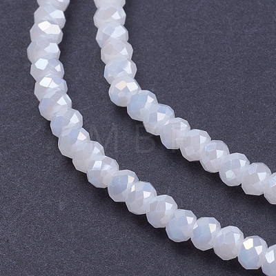 Electroplate Glass Beads Strands GLAA-F076-FR03-1