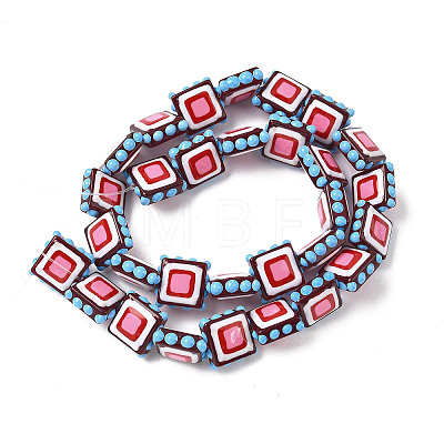 Baking Paint Glass Enamel Beads LAMP-S079-14F-1