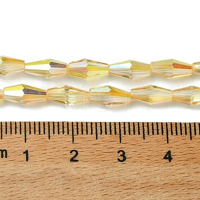 Transparent Electroplate Glass Beads Strands GLAA-K064-05A-HP01-1