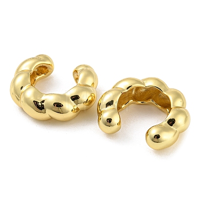 Ring Shape Brass Cuff Earrings EJEW-Q785-18G-1