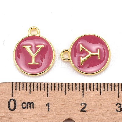 Golden Plated Alloy Enamel Charms ENAM-S118-08Y-1