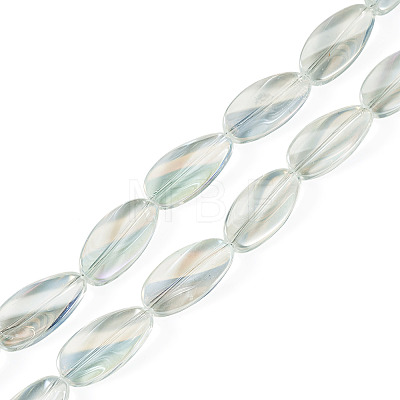 1Strand Electroplate Transparent Glass Beads Strands EGLA-TADJ0001-20A-1