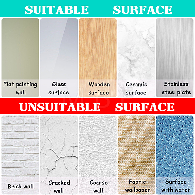 Translucent PVC Self Adhesive Wall Stickers STIC-WH0015-039-1