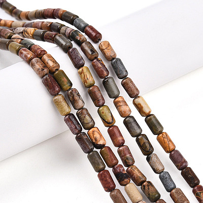 Natural Picasso Jasper/Polychrome Jasper Beads Strands G-N346-01A-05-1