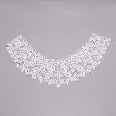 Milk Silk Embroidered Floral Lace Collar DIY-WH0260-09A-1