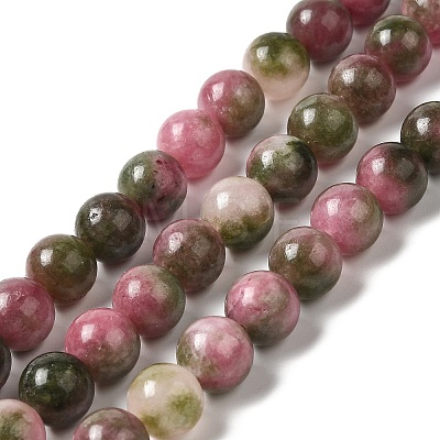 Natural Dyed White Jade Beads Strands G-M402-C04-1