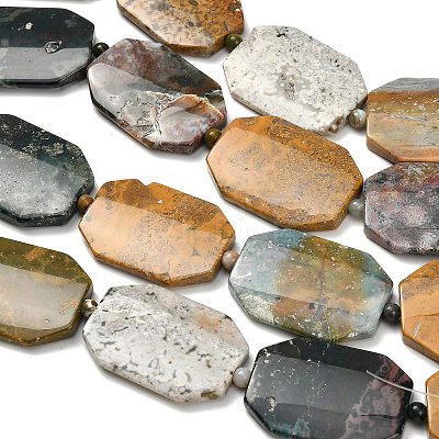 Natural Ocean Agate/Ocean Jasper Beads Strands G-H335-C03-1
