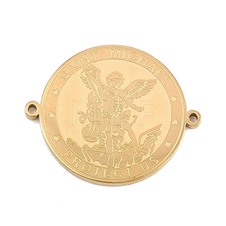Religion 304 Stainless Steel Connector Charms STAS-I368-03G-01-1