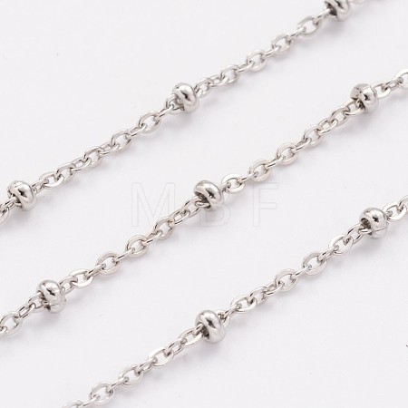 Tarnish Resistant 304 Stainless Steel Cable Chains CHS-K003-01P-0.5MM-1