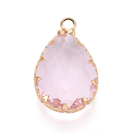 Transparent Glass Pendants KK-N283-02H-G-1