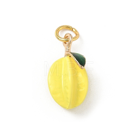 Brass Enamel Pendants KK-H523-01A-G-1