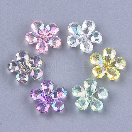 Transparent Acrylic Bead Caps TACR-T007-05-1