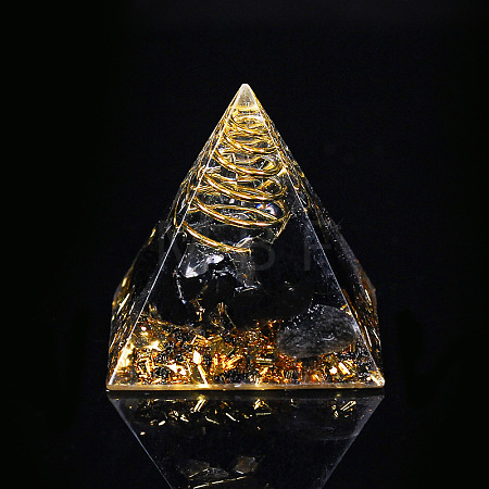 Orgonite Pyramid Resin Display Decorations G-PW0005-05G-1