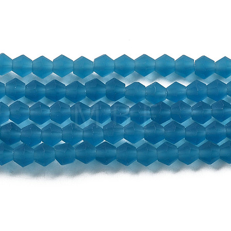 Imitate Austrian Crystal Frosted Glass Beads Strands EGLA-A039-T4mm-MD01-1