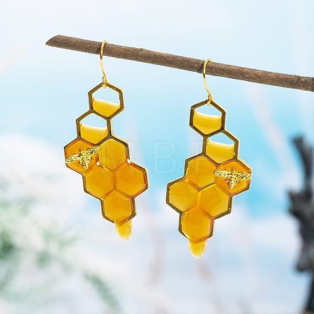 Alloy Resin Dangle Earrings FS-WGAE13C-02-1