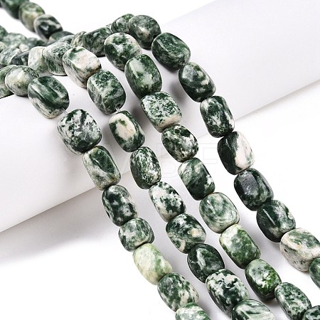 Natural Green Spot Jasper Beads Strands G-T138-96-1