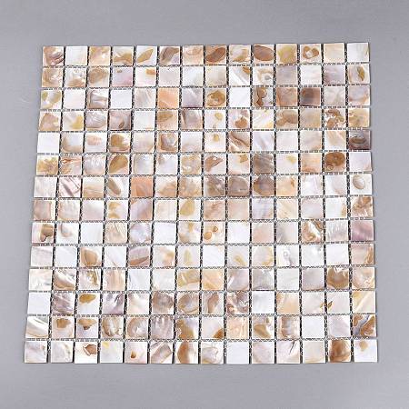 Natural Freshwater Shell Mosaic Tile Cabochons SHEL-Q029-05A-1