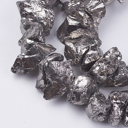 Electroplated Natural Quartz Crystal Bead Strands X-G-F336-06G-1