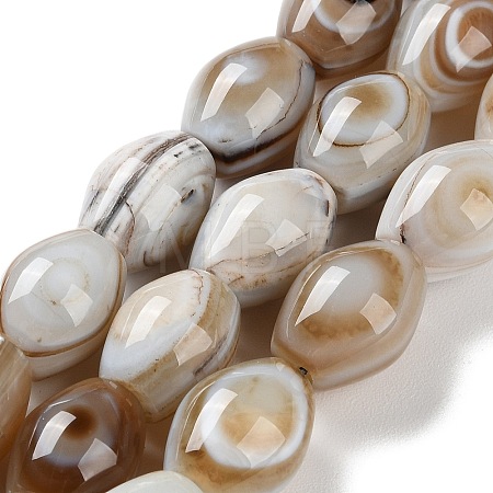 Natural Eye Agate Beads Strands G-NH0019-D02-02-1