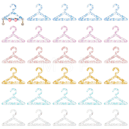 30Pcs 6 Colors Transparent Acrylic Earring Display Accessories EDIS-PH0001-75-1