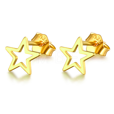 Classic 925 Sterling Silver Five-pointed Star Stud Earrings YP0706-1-1