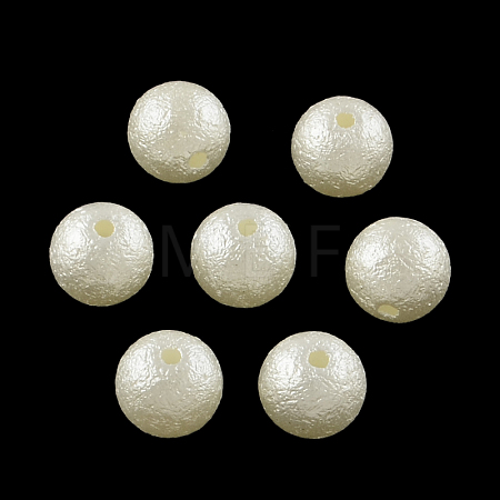 Matte Round ABS Plastic Imitation Pearl Beads SACR-R880-8mm-Z37-1