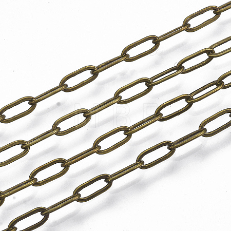 Brass Paperclip Chains X-CHC-S008-001D-AB-1