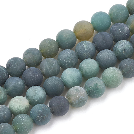 Natural Moss Agate Beads Strands G-T106-018-1
