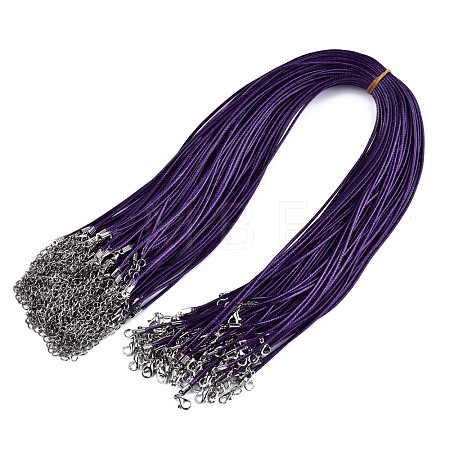 Waxed Cotton Cord Necklace Making MAK-S034-004-1