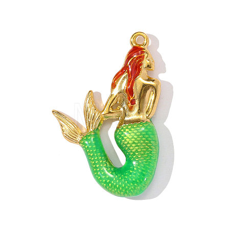 304 Stainless Steel Enamel Pendants STAS-OY002-43G-1