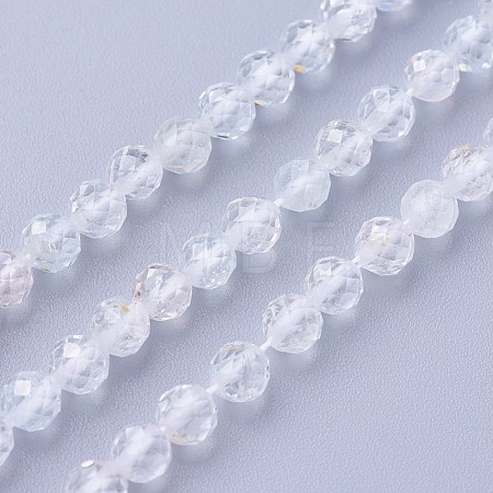 Natural White Topaz Beads Strands G-F619-28-4mm-1