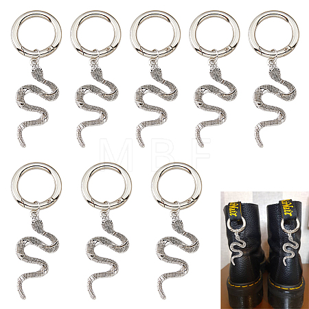 Tibetan Style Alloy Snake Pendants HJEW-AB00225-1